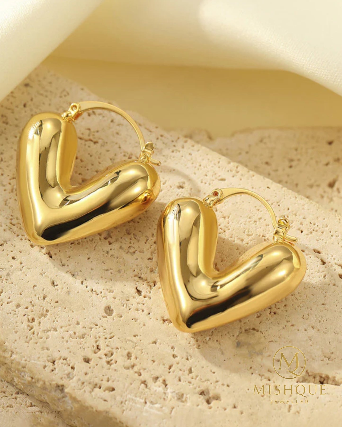 Golden Heartbeat Hoops