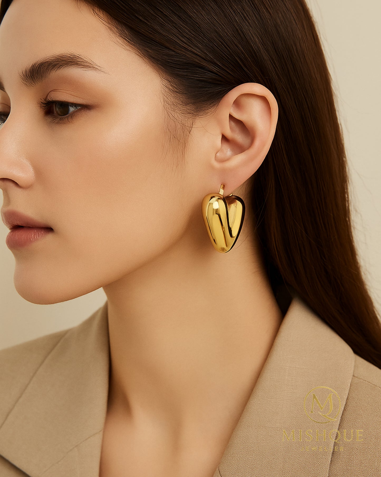 Golden Heartbeat Hoops