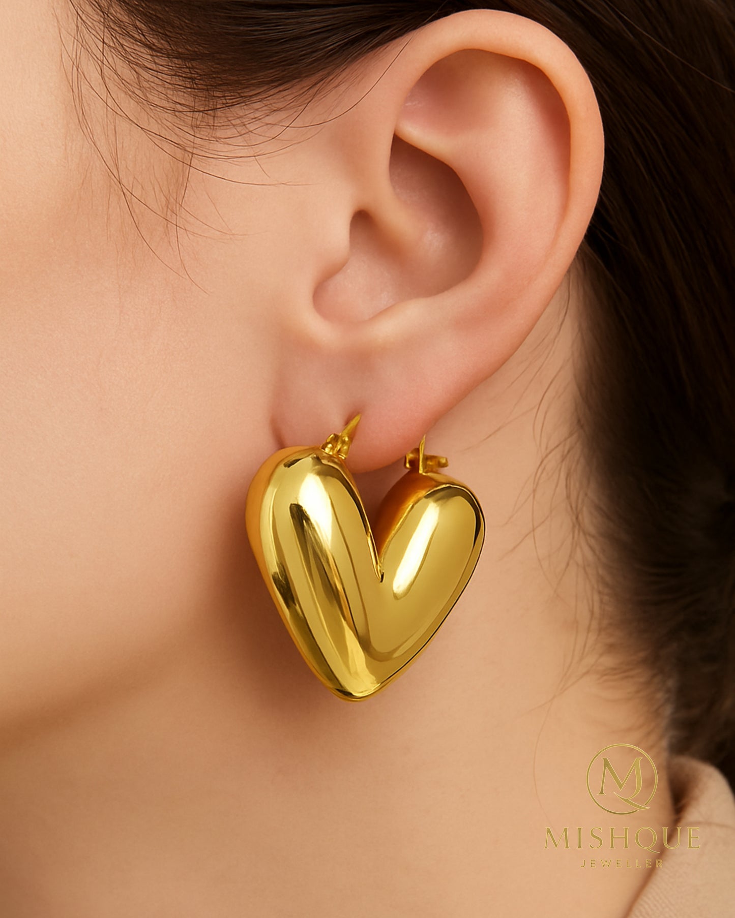 Golden Heartbeat Hoops