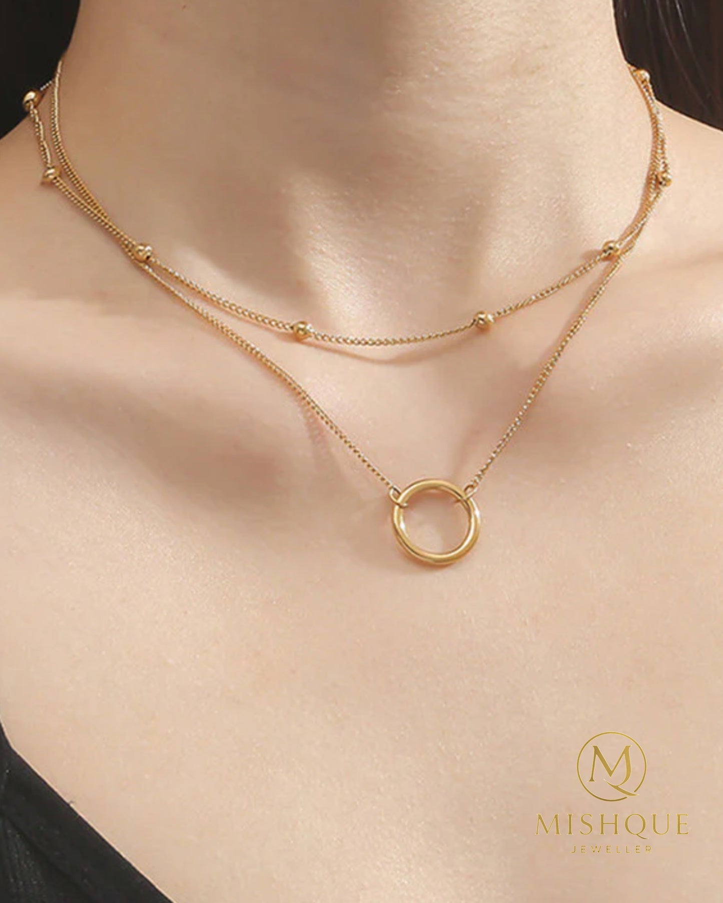Aurora Loop Dual-Layer Necklace