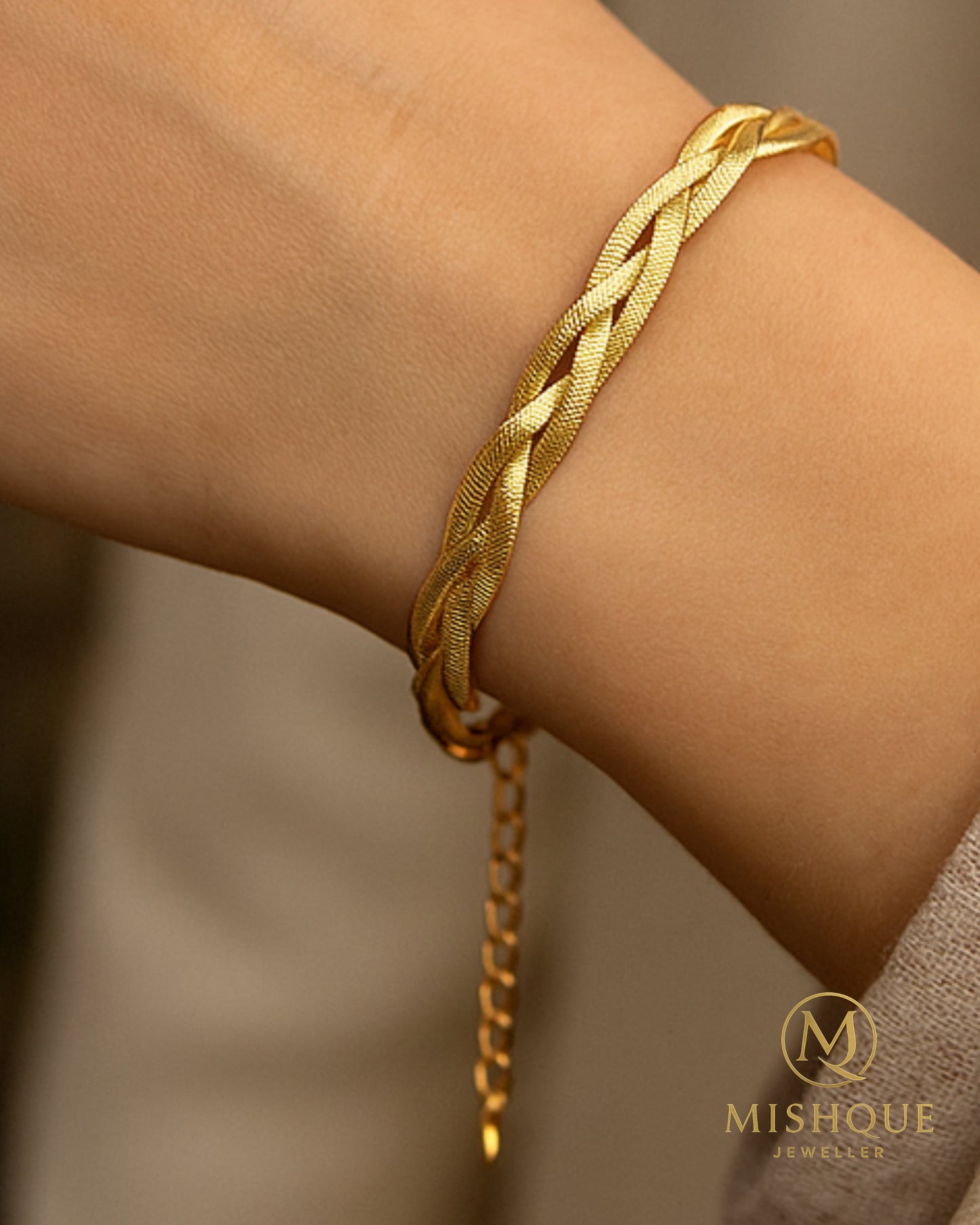 Aurora Braided Snake Chain Bracelet