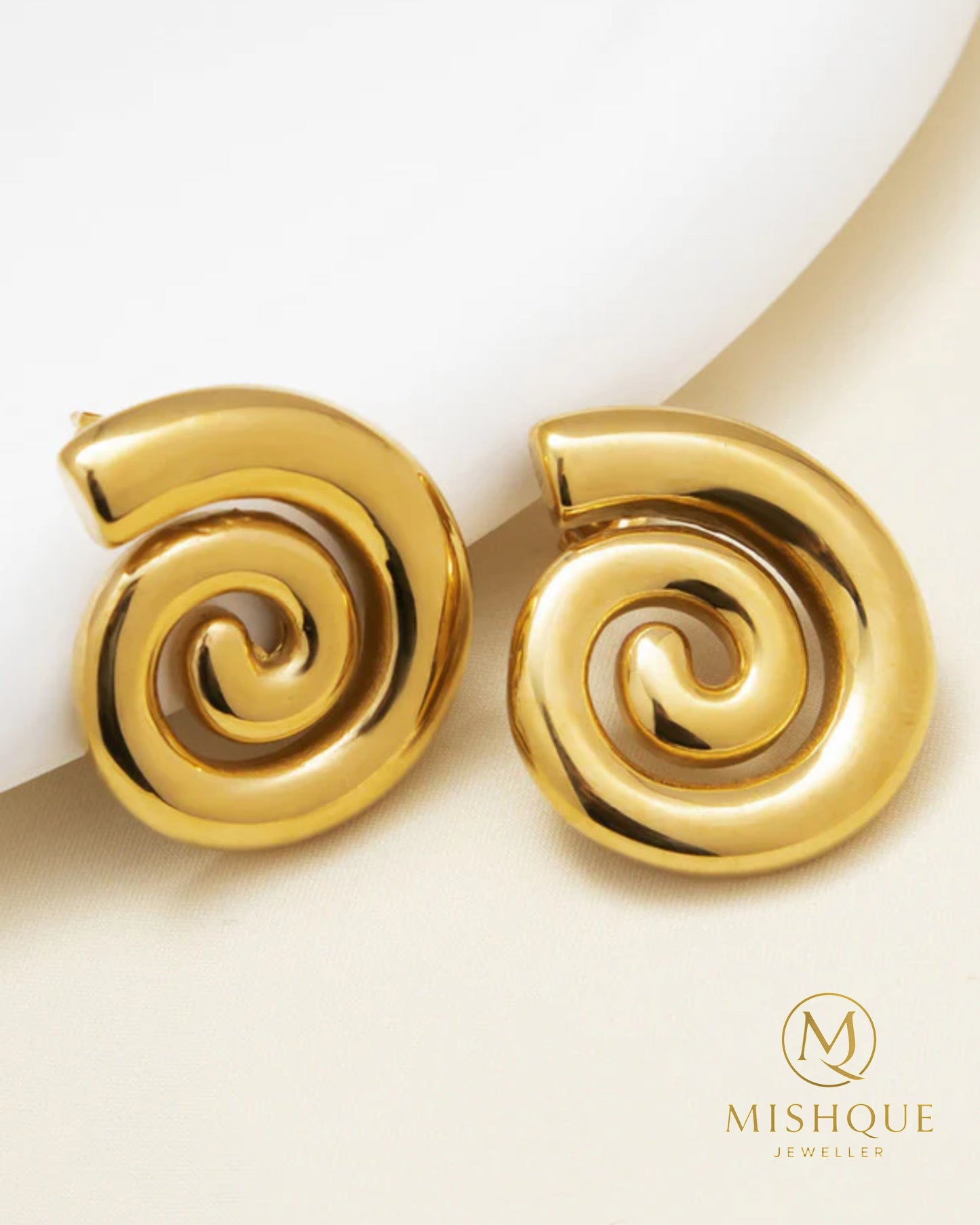 Golden Swirl Studs