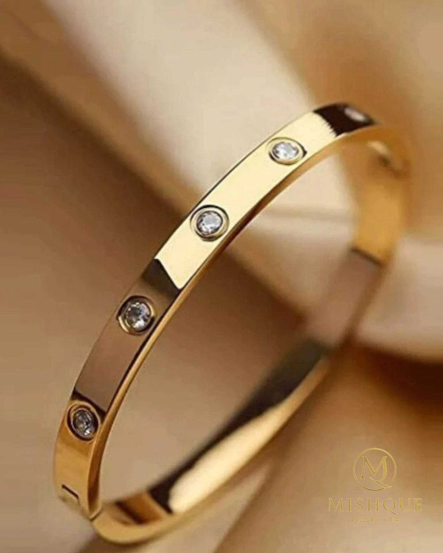 Luxe Gleam CZ Gold-Plated Bracelet