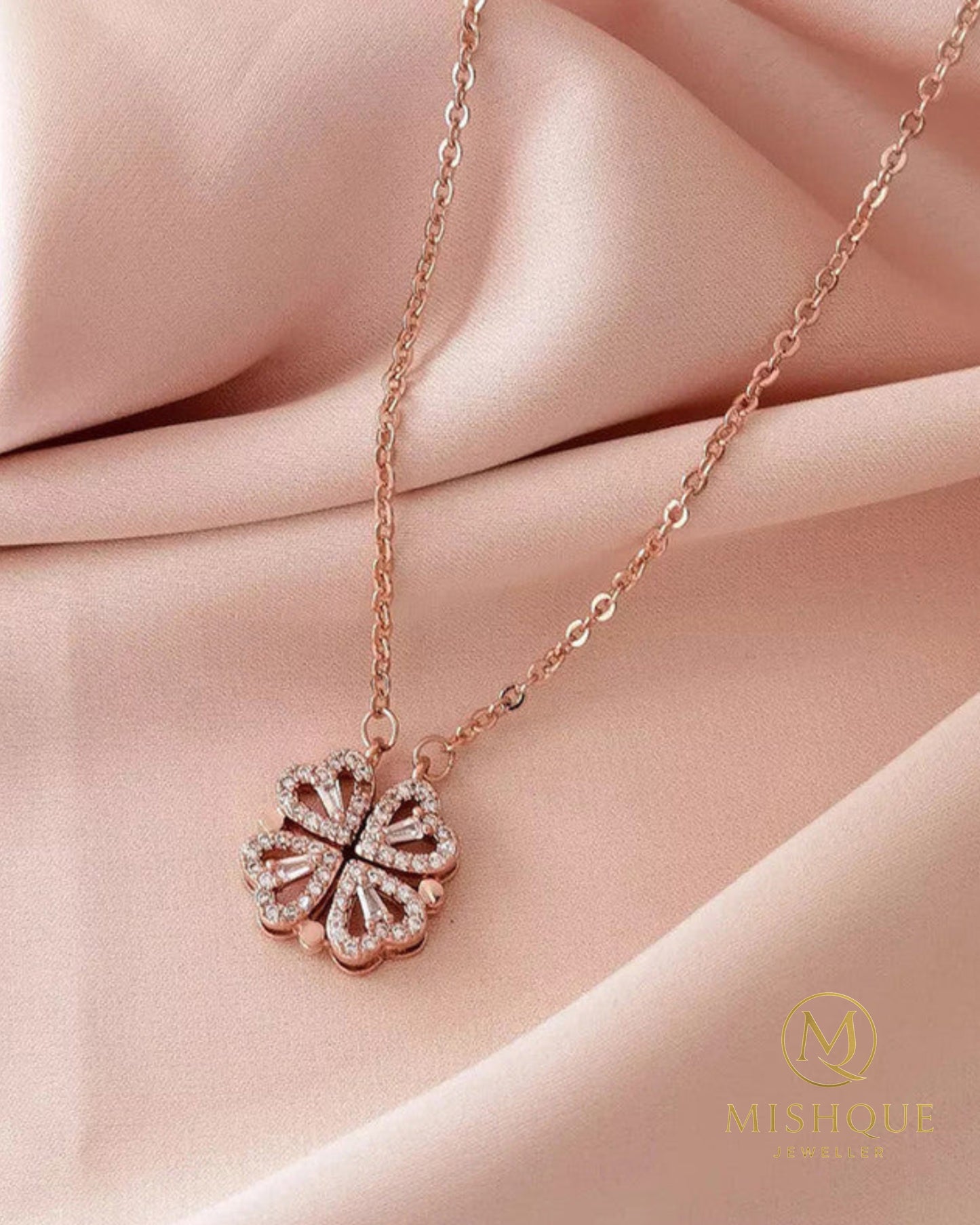 "Eternal Bloom" Openable Magnetic Heart Pendant Necklace