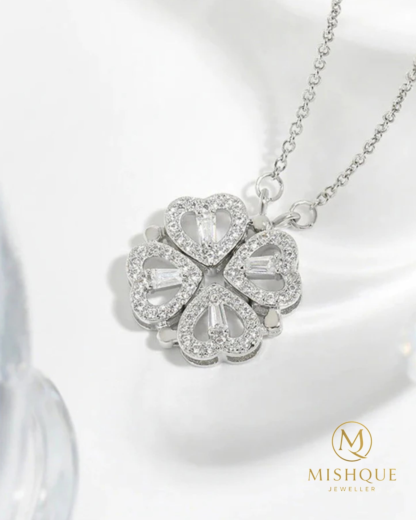 "Eternal Bloom" Openable Magnetic Heart Pendant Necklace