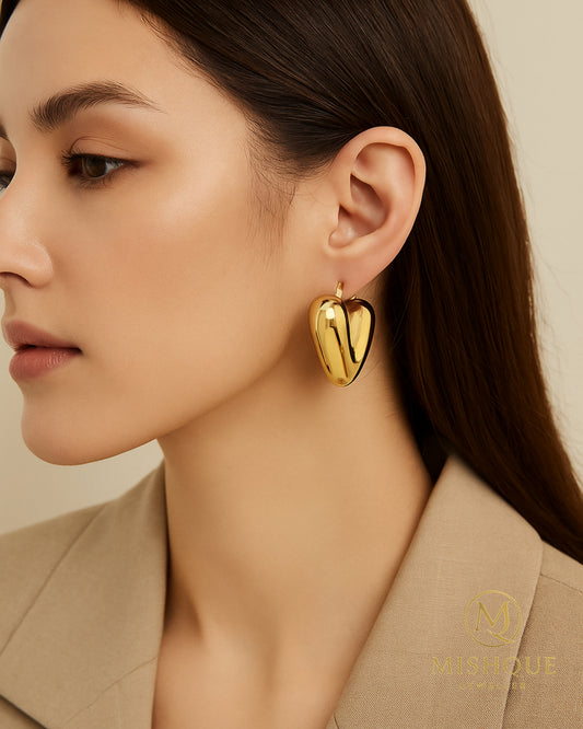 Golden Heartbeat Hoops