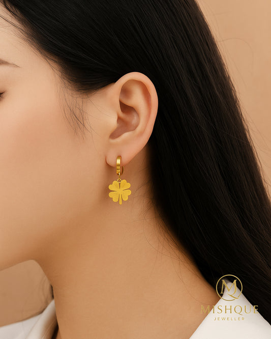 Lucky Gleam Clover Hoops