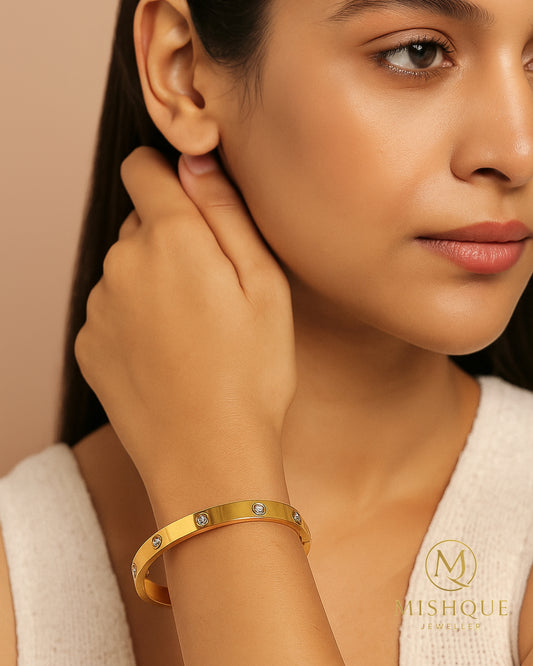 Luxe Gleam CZ Gold-Plated Bracelet