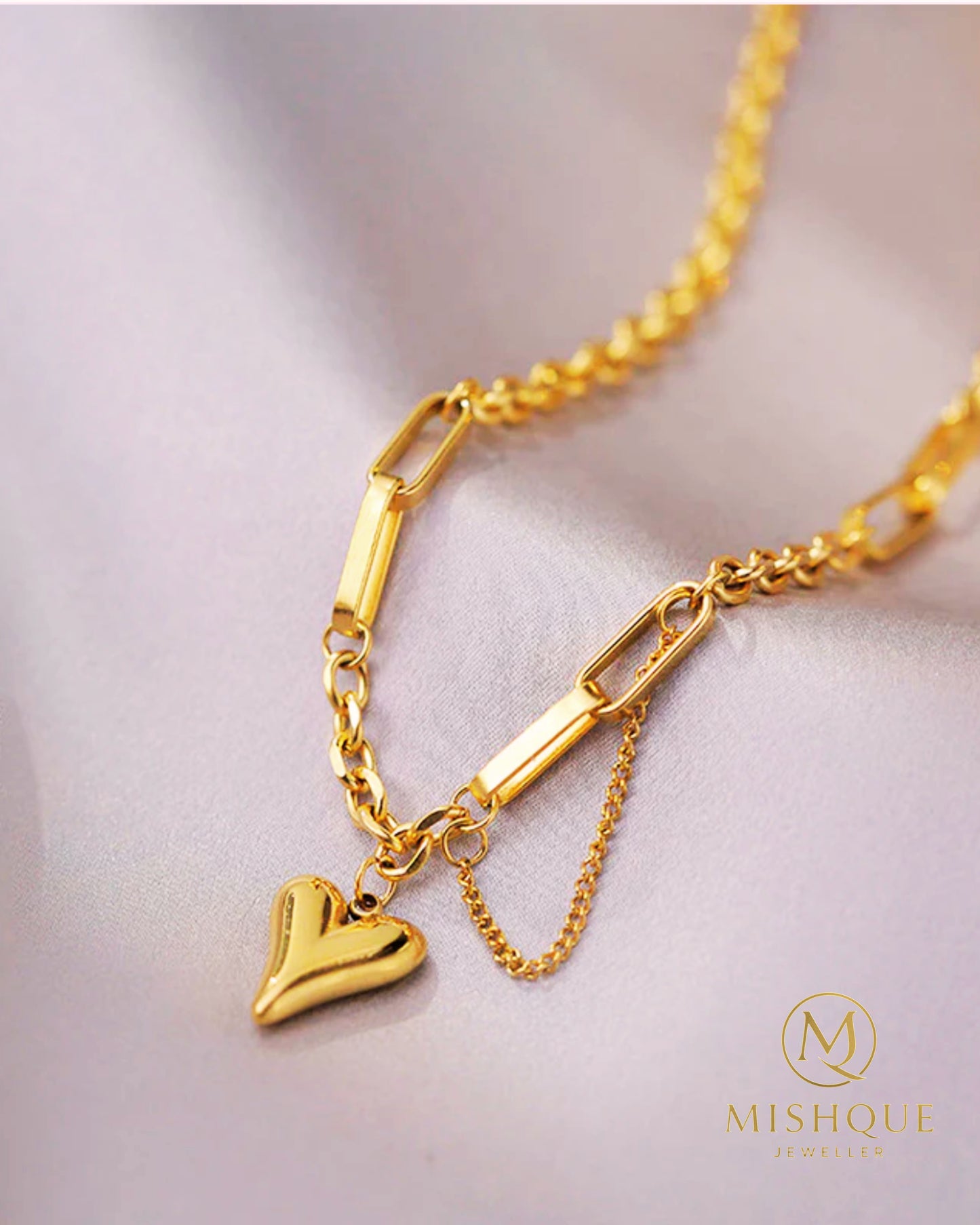 LuxeLink Heart Hand Bracelet